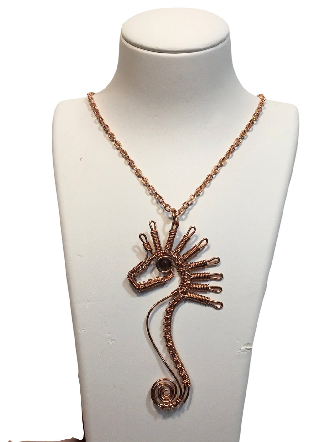 Large Seahorse Agate Necklace