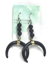 Crescent Lava Earrings