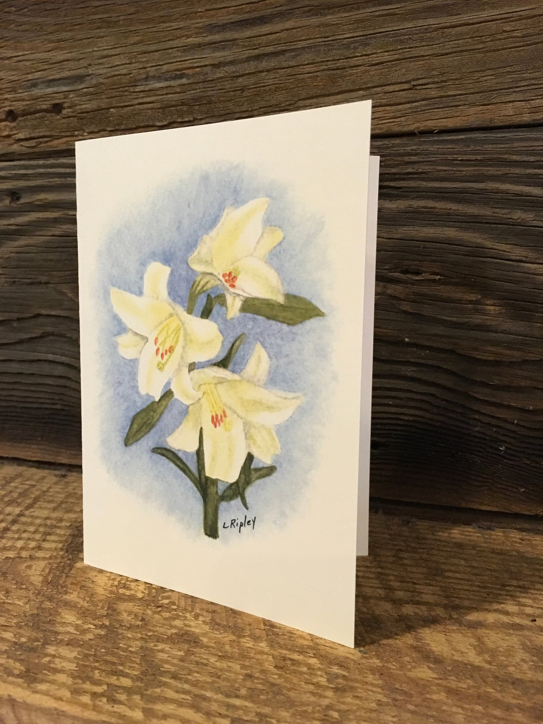 Easter Lily Watercolor Card