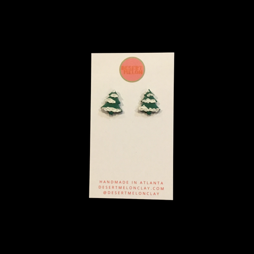 Green Tree Earrings