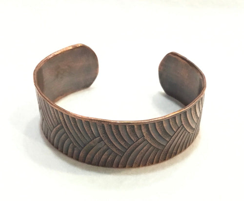 Copper Cuff Bracelet with Hills
