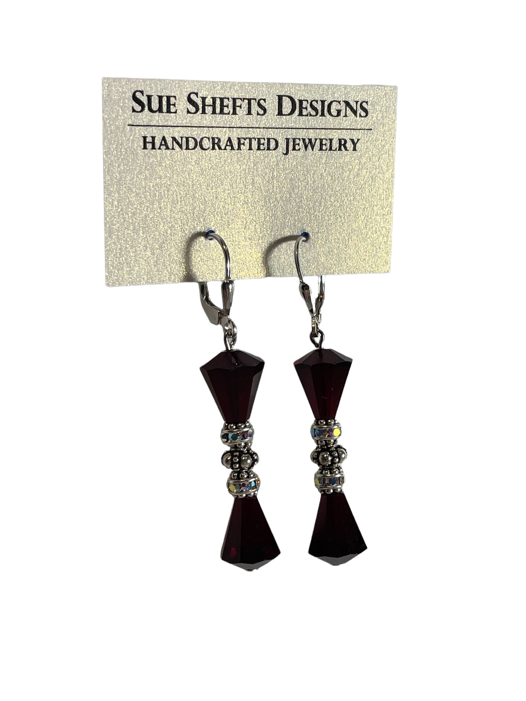 Black Garnet dangle earrings