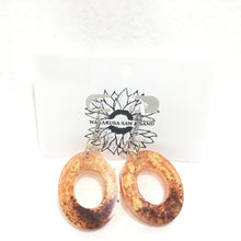 Large Wood and Epoxy Earrings