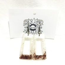 Large Wood and Epoxy Earrings