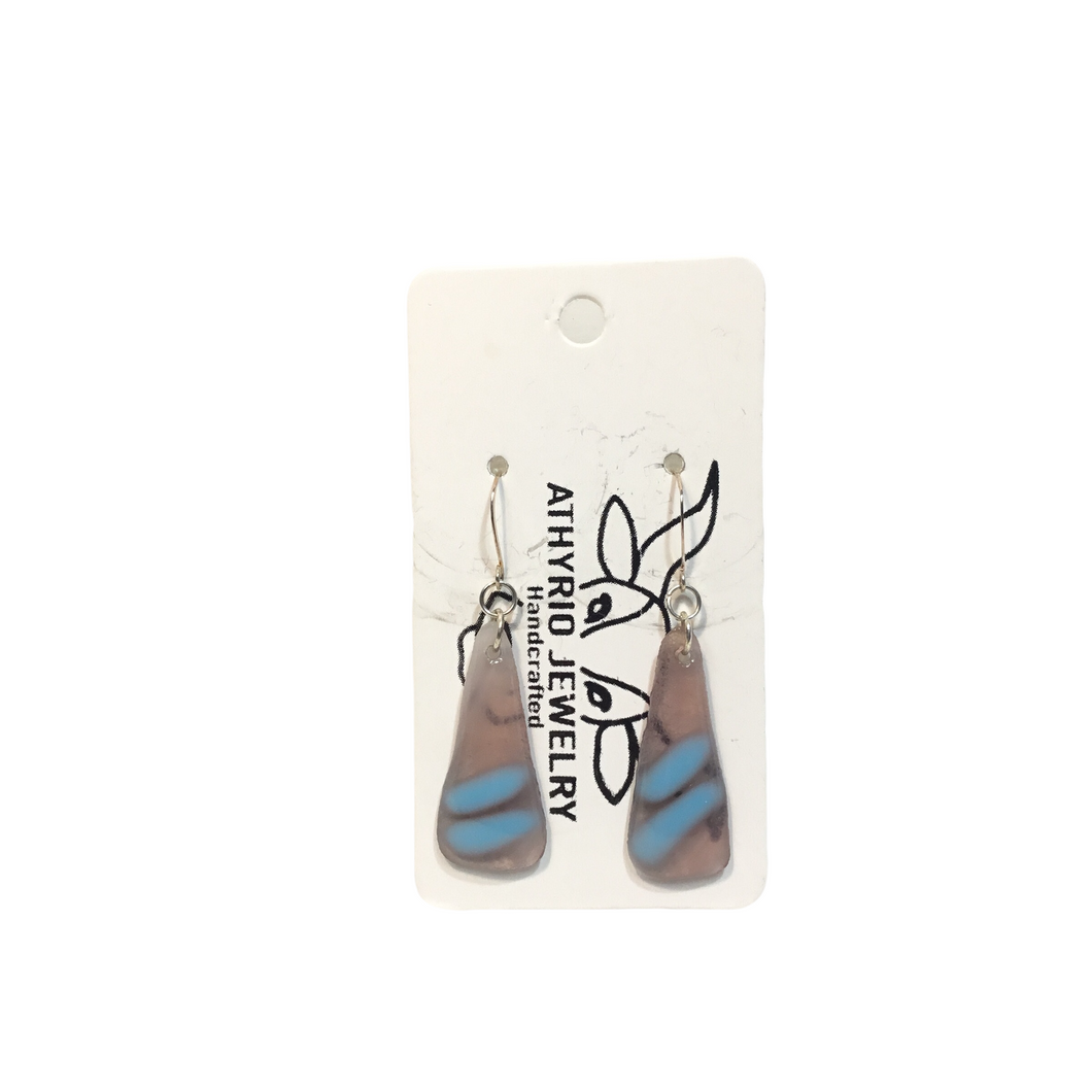 Fused Glass Dangle Earrings