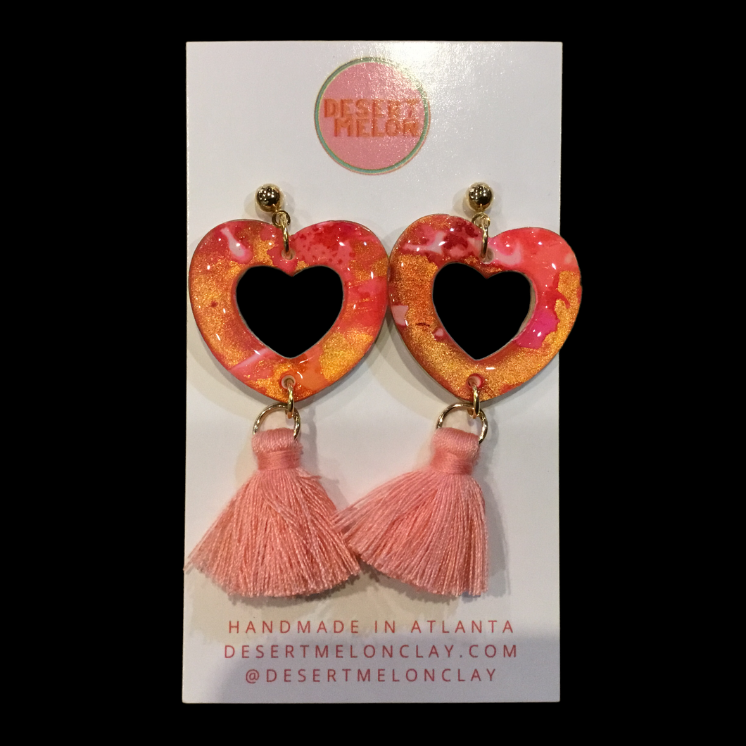 Heart Tassels