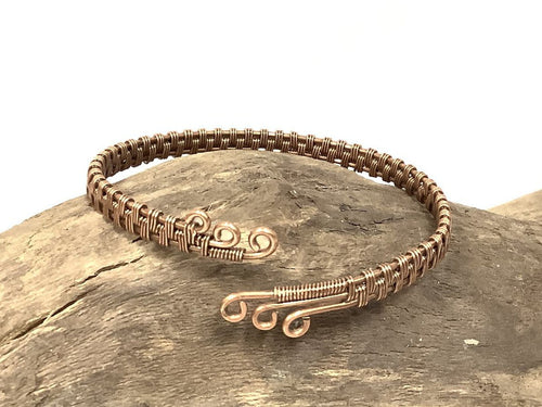 Handwoven Copper Wire Bracelet