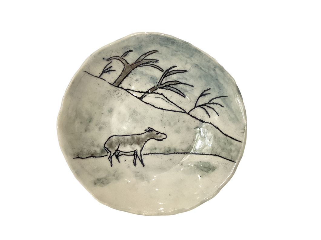 Donkey in Winter Dish
