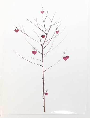 Hearts on a tree
