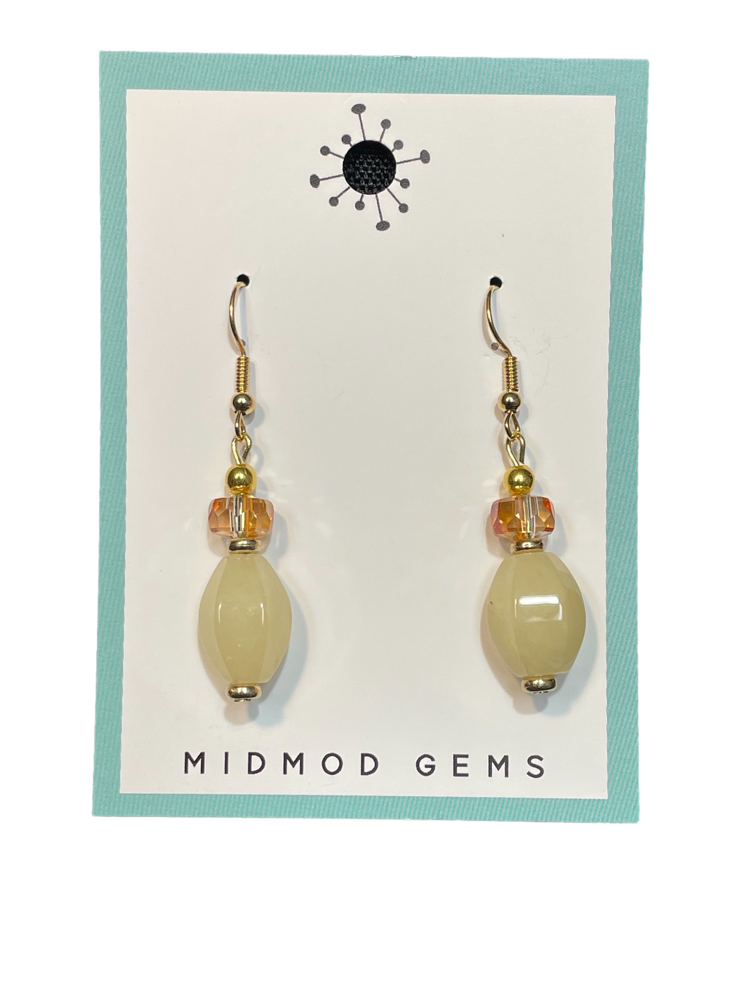 Cream and Champagne Earrings