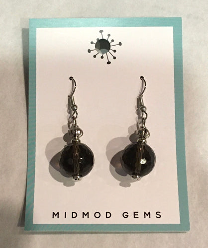 Circle black dangle Earrings