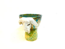 Goat Goblet Blue and Yellow