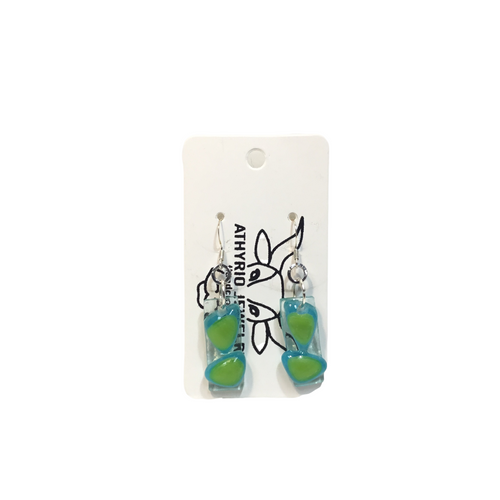 Fused Glass Dangle Earrings