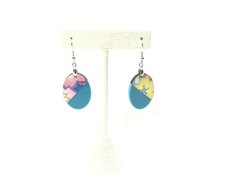 Floral Oval Earrings