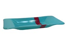 Turquoise and Red Dish