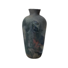 Raku Copper Blue Vessel