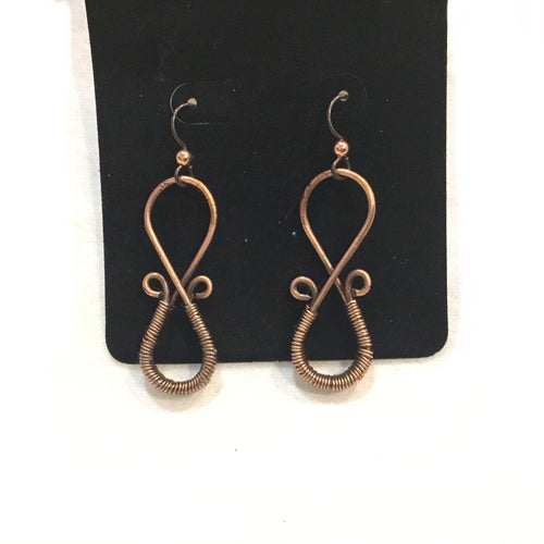 Infinity Copper Earrings