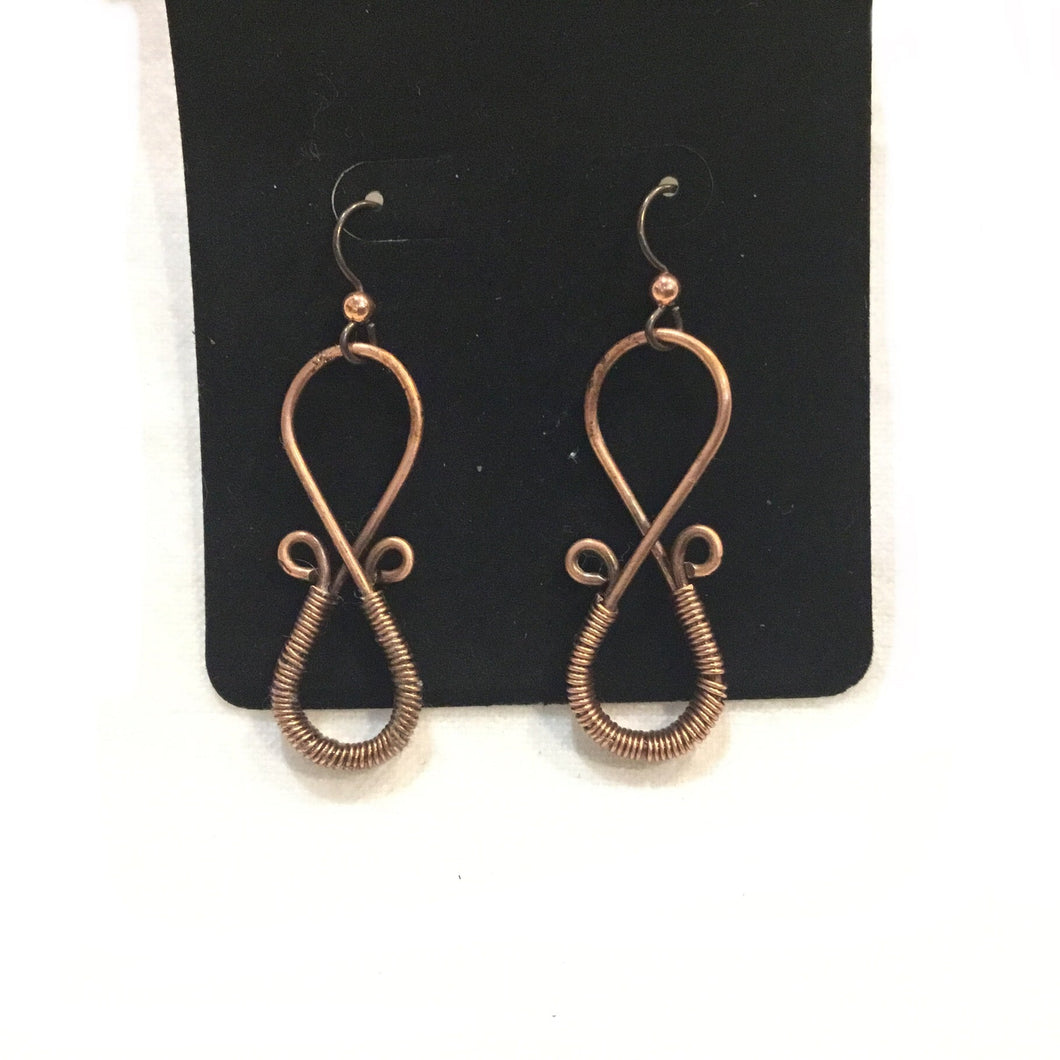 Infinity Copper Earrings
