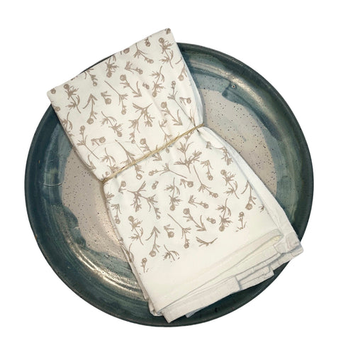 Flower Bud Print Napkin Set