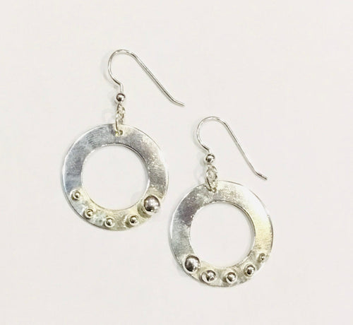 O-Rings with 3D balls Earrings