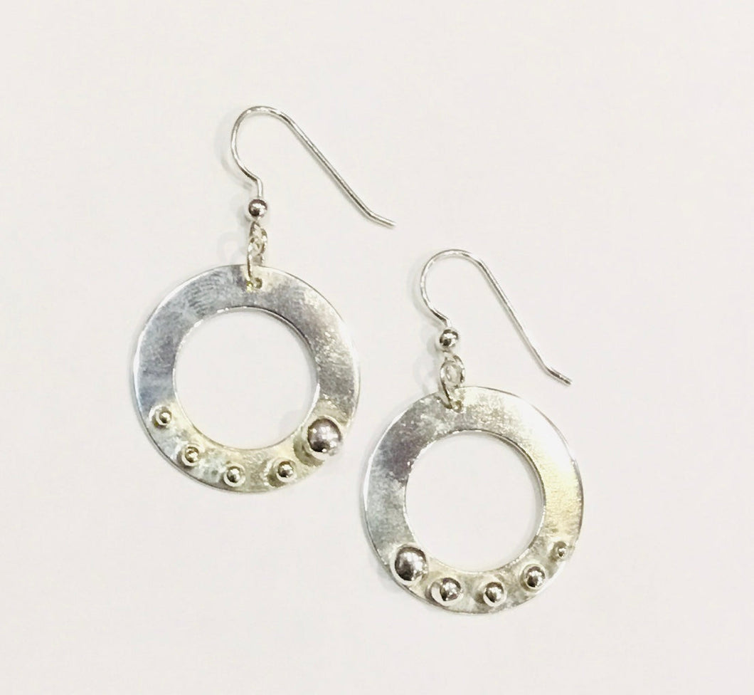 O-Rings with 3D balls Earrings
