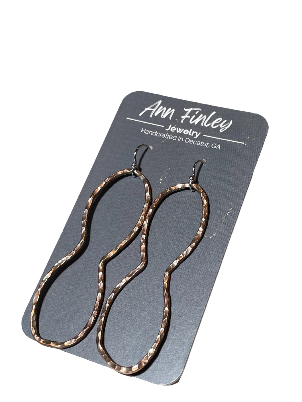 Copper Peanut Hoop Earrings