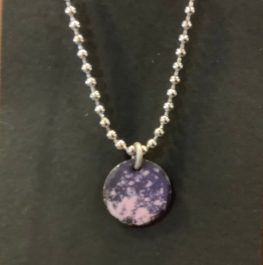 Enamel Ink Spot Pendant