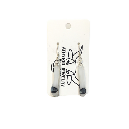 Fused Glass Dangle Earrings