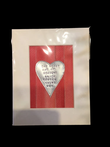 Heart Has Its Reasons Matted Collage (vertical)