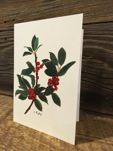 Common Winterberry Watercolor Card