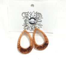 Large Wood and Epoxy Earrings