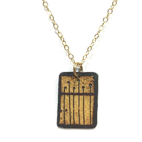 Kumboo Pendant - Oats on 2 Rectangles