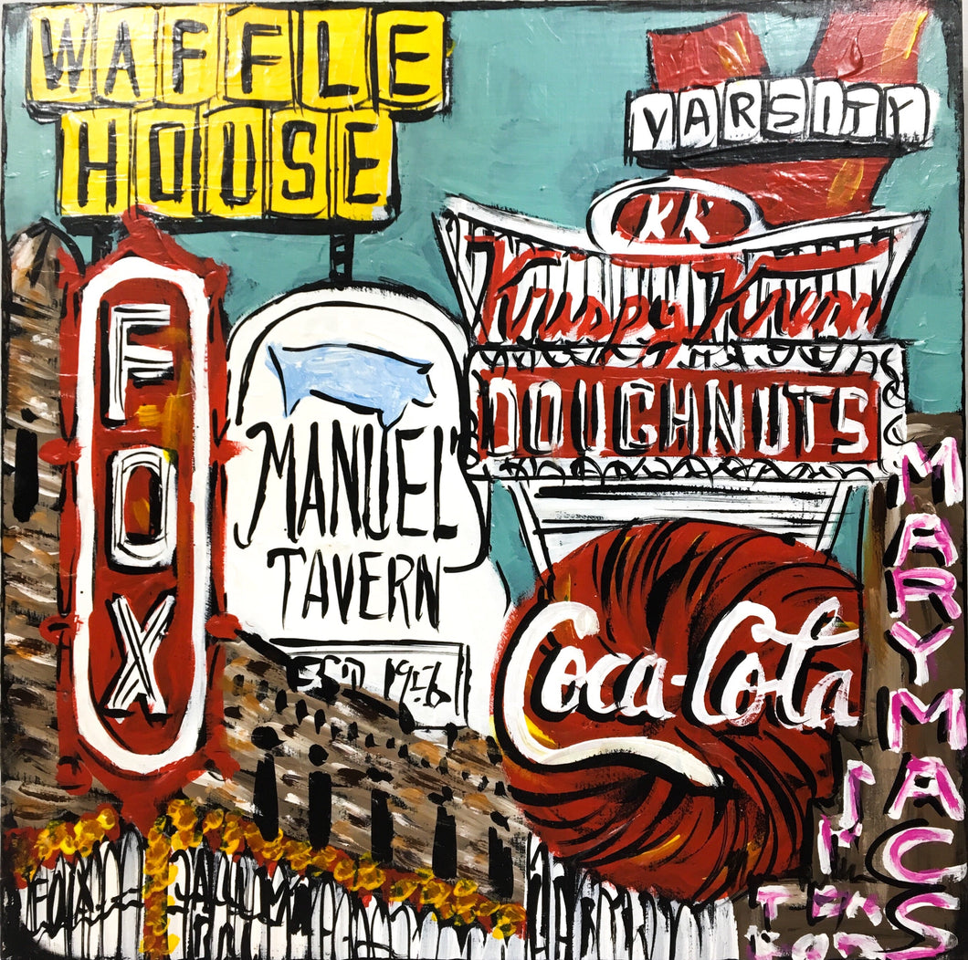 Atlanta Color 12” x 12” (with Waffle House)