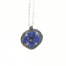 Blue Azurite in Sterling Necklace