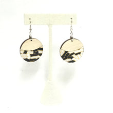 Black and White Round Earrings