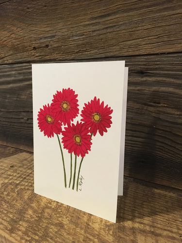 Gerber Daisy Watercolor Card