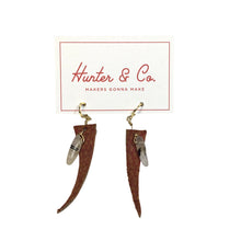 Printed Leather Earrings with Additions