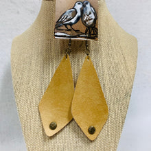 Leather Tear Drop, Leaf Shaped & Diamond Shaped Earrings