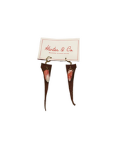 Printed Leather Earrings with Additions