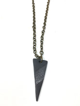Clay Diffuser Necklace - Triangle with lace