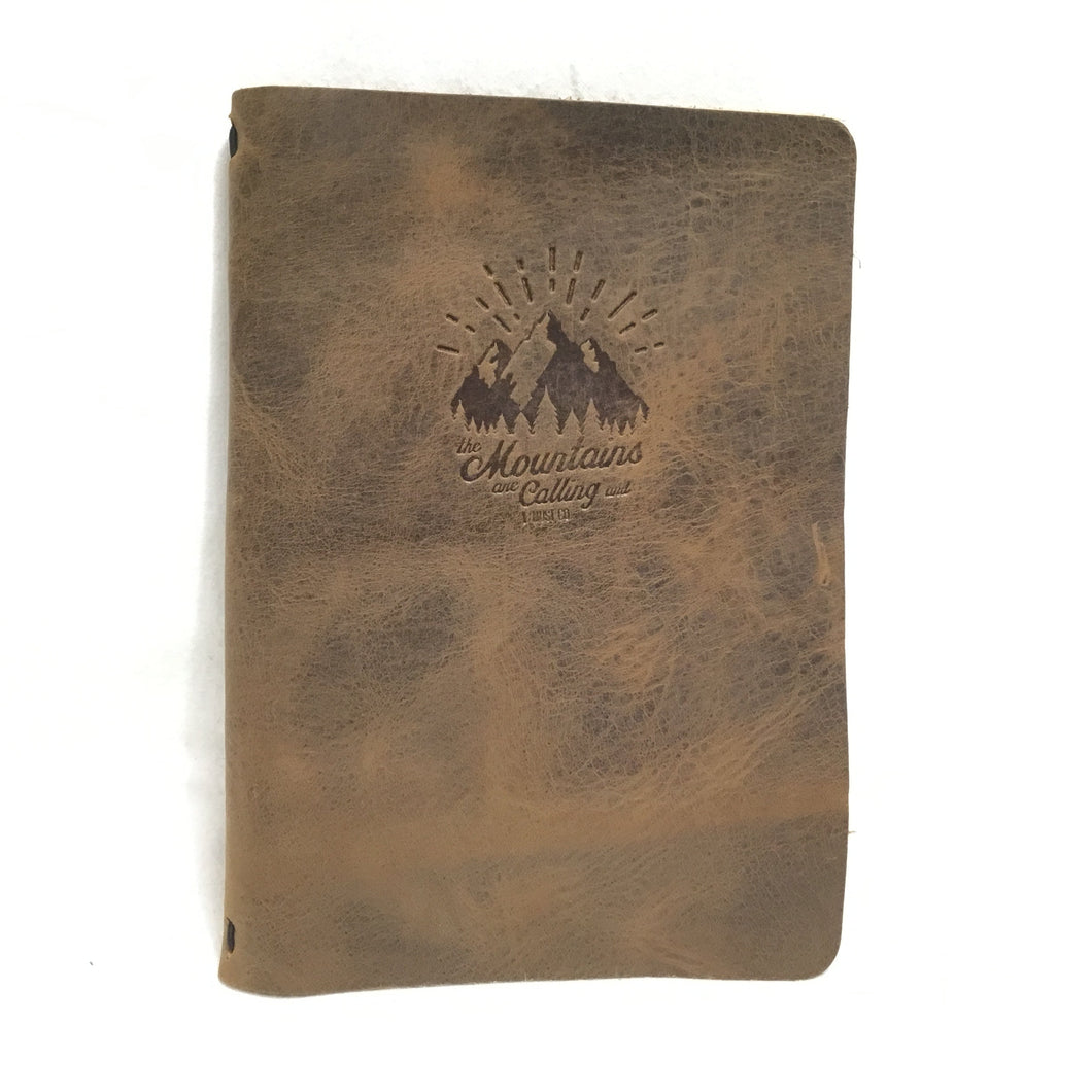 Mountains Calling Leather Journal (Large)