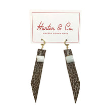 Printed Leather Earrings with Additions