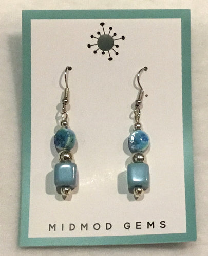 Blue square/circle Earrings
