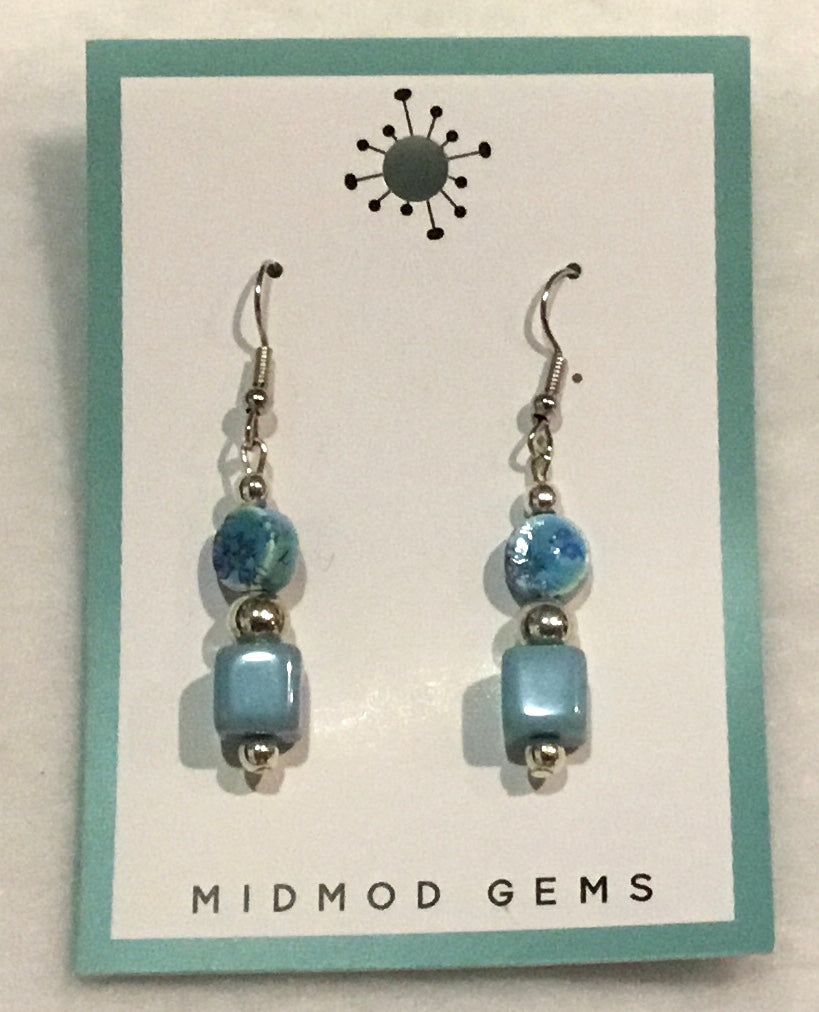 Blue square/circle Earrings