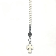 Magnetic Cross w/ Button Connector Necklace