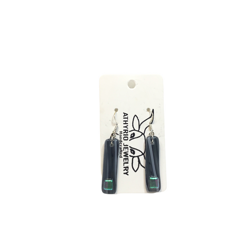 Fused Glass Dangle Earrings