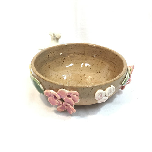 Brown & White Goat Dish