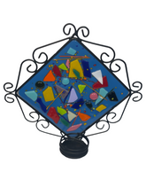 Blue Candle Sconce