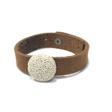 Lava Diffuser Bracelet - Brown Leather