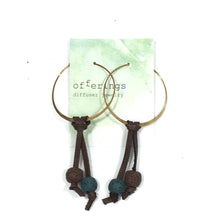 Hoop Diffuser Earrings - Leather & Lava